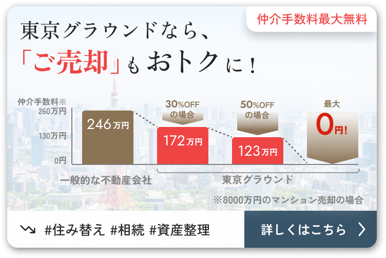 東京グラウンドならご売却もお得に
